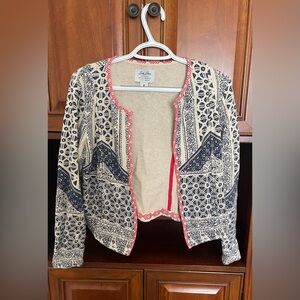 Lucky Brand Lucky Lotus Cropped Cardigan